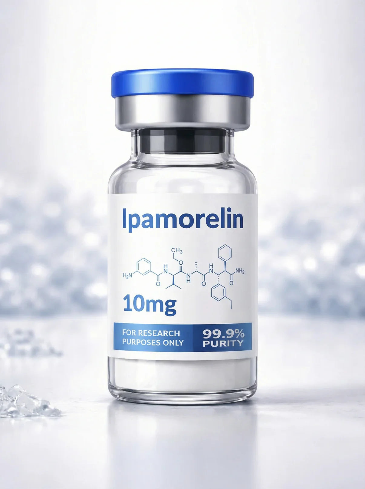 Ipamorelin Lyophilized Peptide Vial 10mg