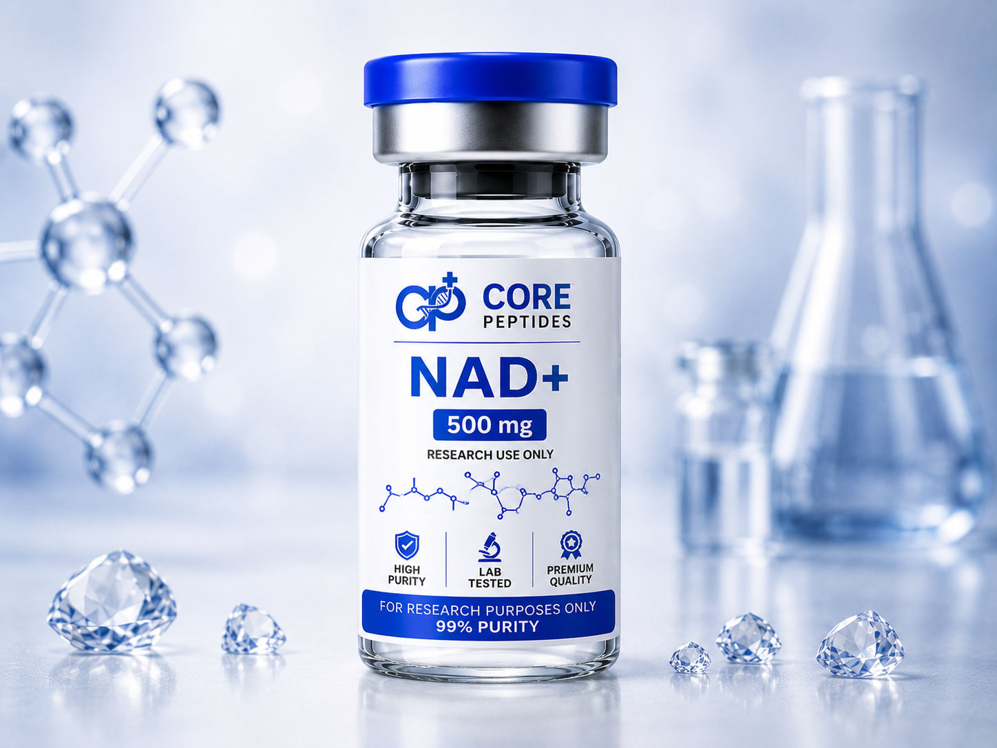 NAD+ Coenzyme Lyophilized Research Vial 500mg